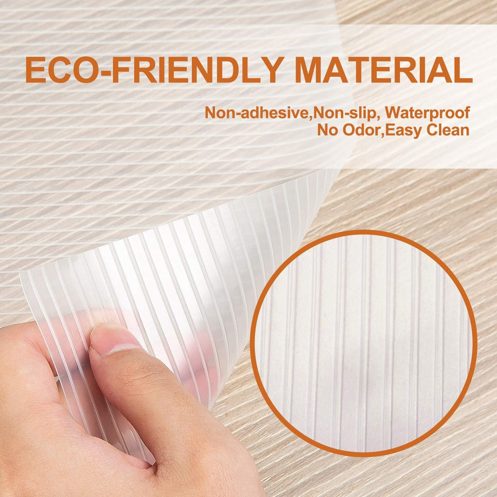 Drawer Liner Shelf Liners for Cabinets,12In X 10FT | Non Adhesive Cabinet Liner Thickened Waterproof Durable for Kitchen Drawers,Shelves,Storage,Refrigerator,Shoe Rack-Clear