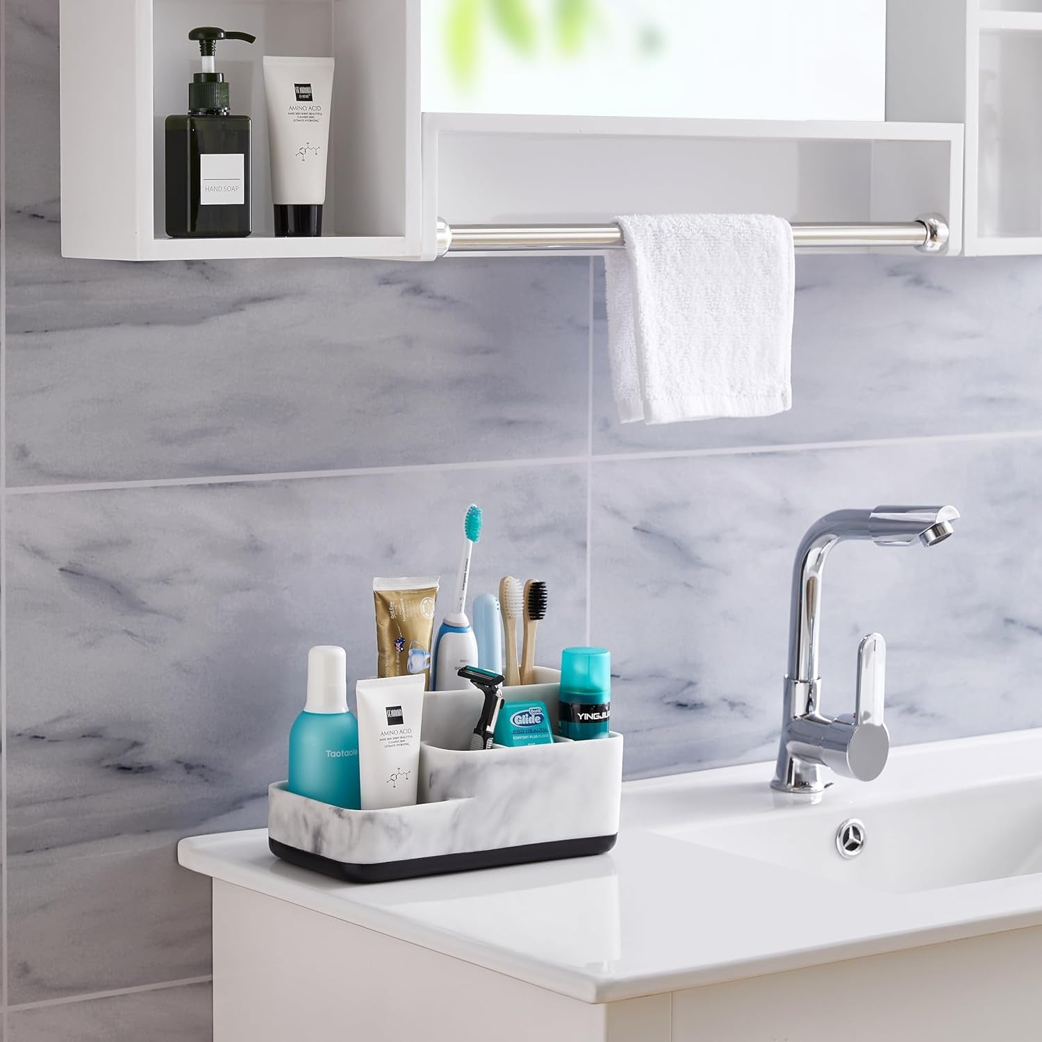 Wall-Mounted Toothbrush Holder Organizer 