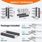 8-Tier Adjustable Pots & Pans Organizer Rack