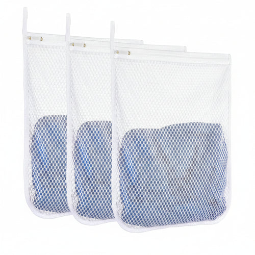 3 Pcs Durable Honeycomb Mesh Laundry Bags for Delicates 12" X 15" (3 Medium)