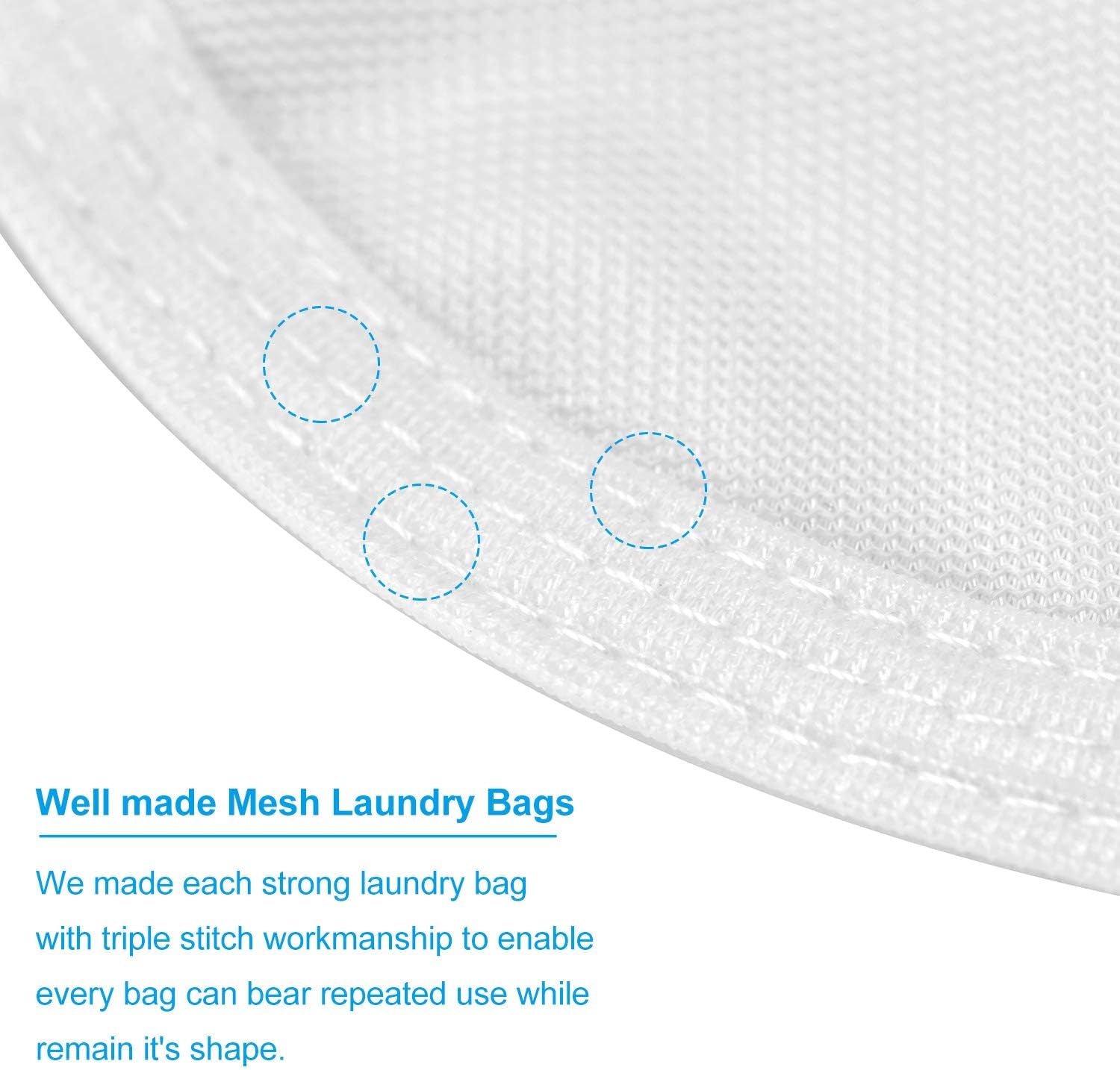 2 Pack Delicates Laundry Bags, Fine Mesh Wash Bag with Hanging Loop | Large for Lingerie, Shirts, Sweaters, Underwear, Bra, Silk, Socks