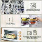 Extra-Large Glass Food Storage Containers with Airtight Lids-4 Piece Set