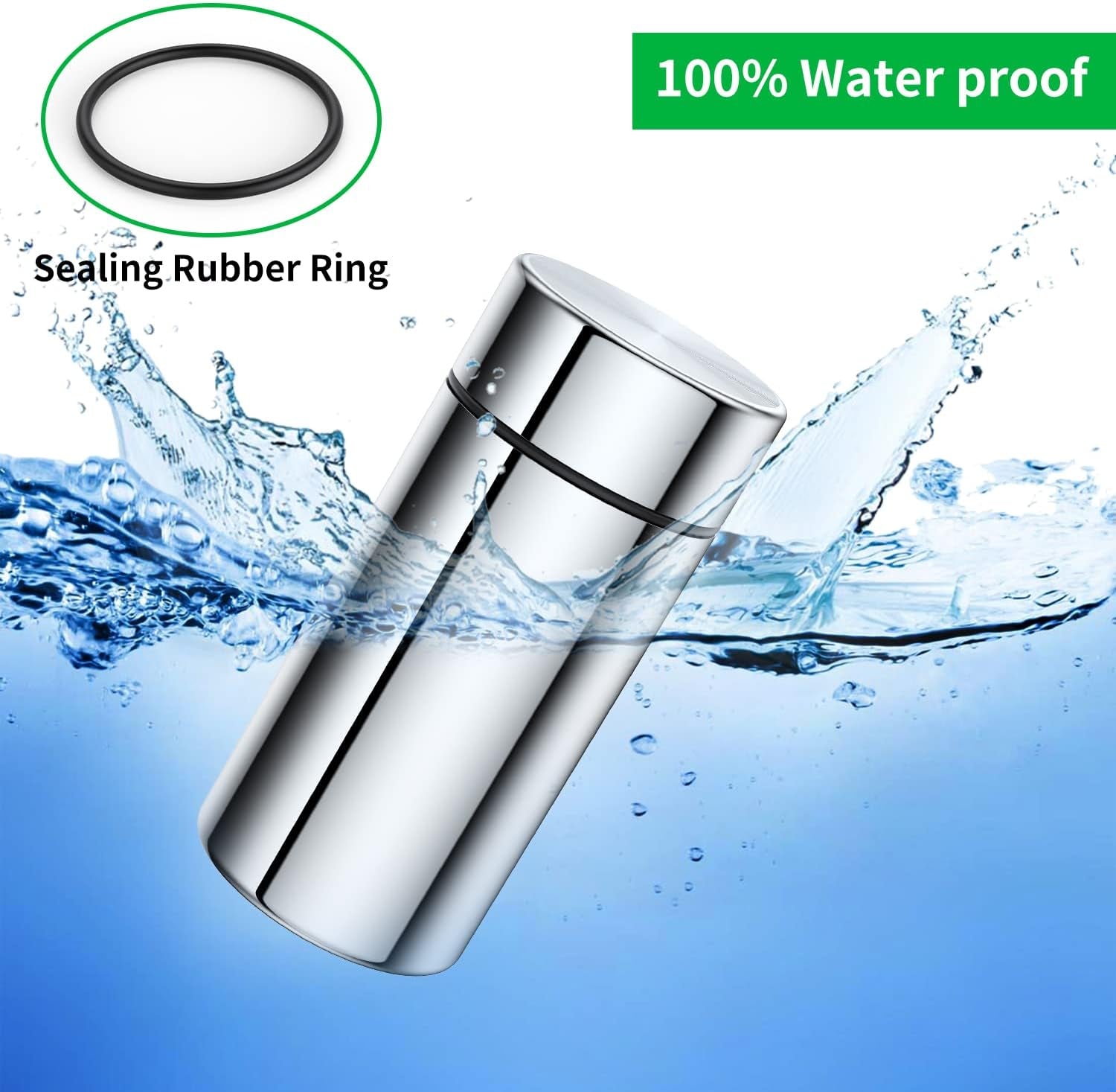 Portable Aluminum Storage Jar 3-Pack,Airtight Smell Proof Container, Metal Waterproof Small Bottle Multipurpose Container for Coffee & Teas, Herb Spices Container Screw-Top Lid Lock Odor