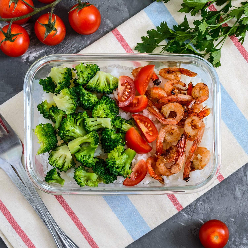 Extra-Large Glass Food Storage Containers with Airtight Lids-4 Piece Set