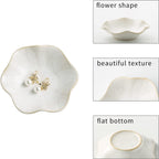 Jewelry Dish Tray, Ring Dish, Ceramic Trinket Tray, Key Bowl | Decorative Plate Style Keeps Earrings, Necklaces and Small Items Easy to See, Suited for Friends, Daughters and Mothers.