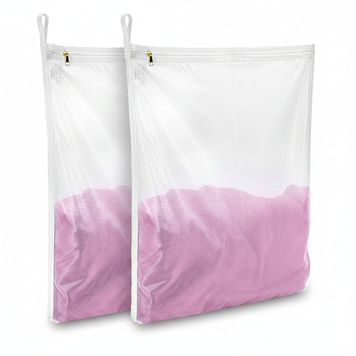 2 Pack Delicates Laundry Bags, Fine Mesh Wash Bag with Hanging Loop | Large for Lingerie, Shirts, Sweaters, Underwear, Bra, Silk, Socks