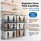 Heavy Duty Moving Bags - Water Resistant Storage Bags with Backpack Straps, Zippers and Handles - Large Moving Boxes for College Dorm, Travel, Closet Organization - 6 Pack, Clear | Heavy-Duty Moving Bags with Backpack Straps, Zippers, and Handles Provide Durable Storage for Moving, Travel, and Closets.