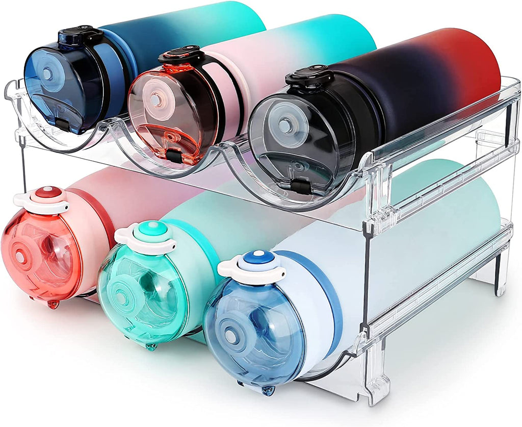 2 Packs Water Bottle Organizer for Cabinet & Pantry