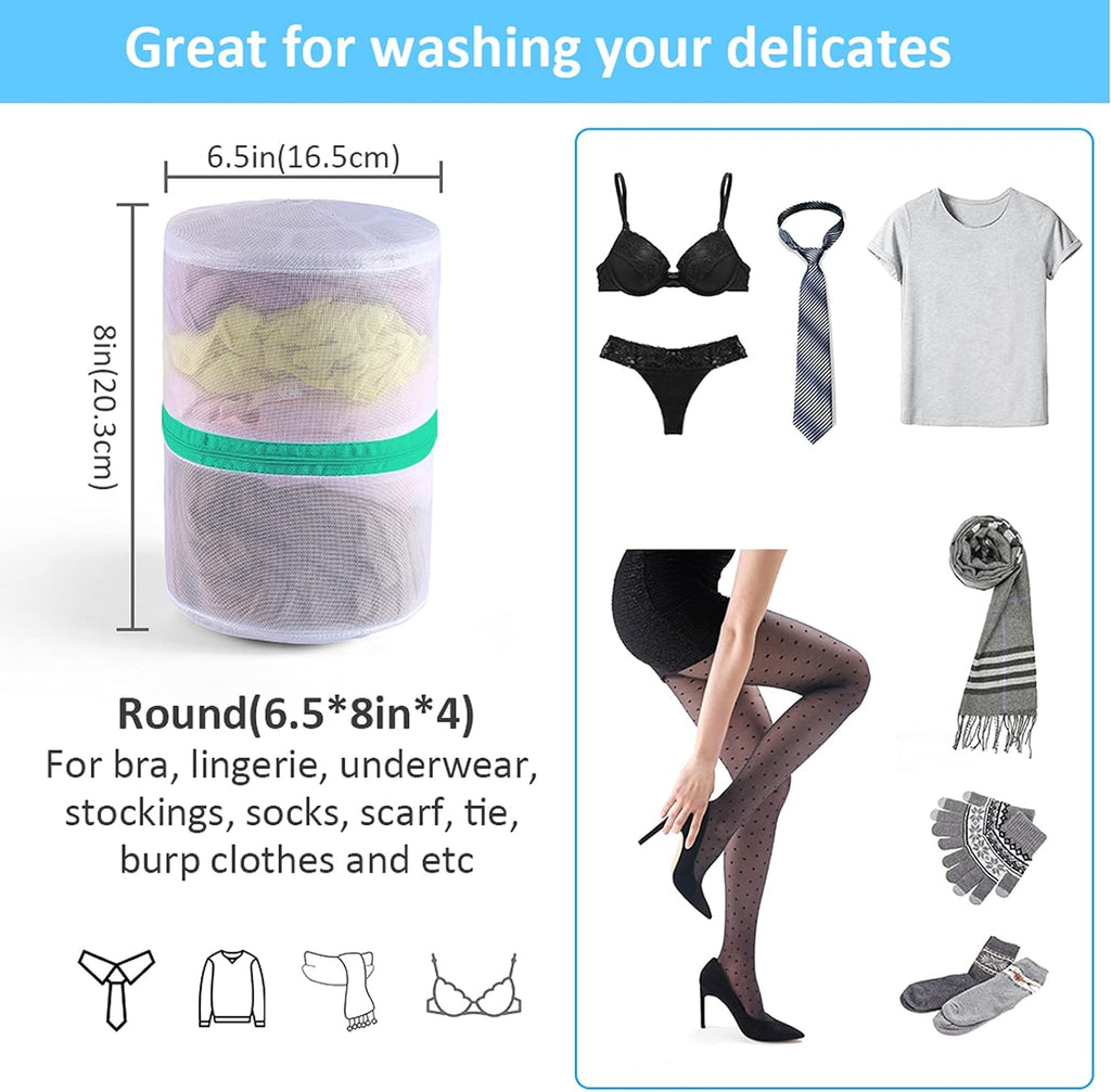 Mesh Laundry Bags for Delicates Durable Protective Wash Bags | Bra Wash Bag Travel Storage Bags for Intimates Lingerie, 4PCS (6.5 * 8In)