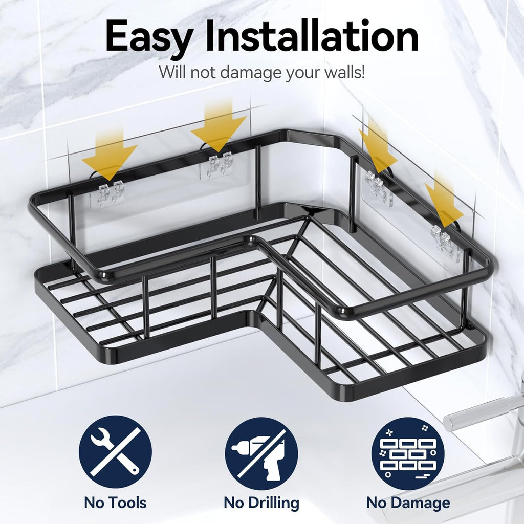 3-Piece Adhesive Corner Shower Caddy 