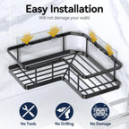 3-Piece Adhesive Corner Shower Caddy 