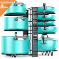 8-Tier Adjustable Pots & Pans Organizer Rack