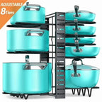 8-Tier Adjustable Pots & Pans Organizer Rack