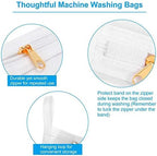 2 Pack Delicates Laundry Bags, Fine Mesh Wash Bag with Hanging Loop | Large for Lingerie, Shirts, Sweaters, Underwear, Bra, Silk, Socks