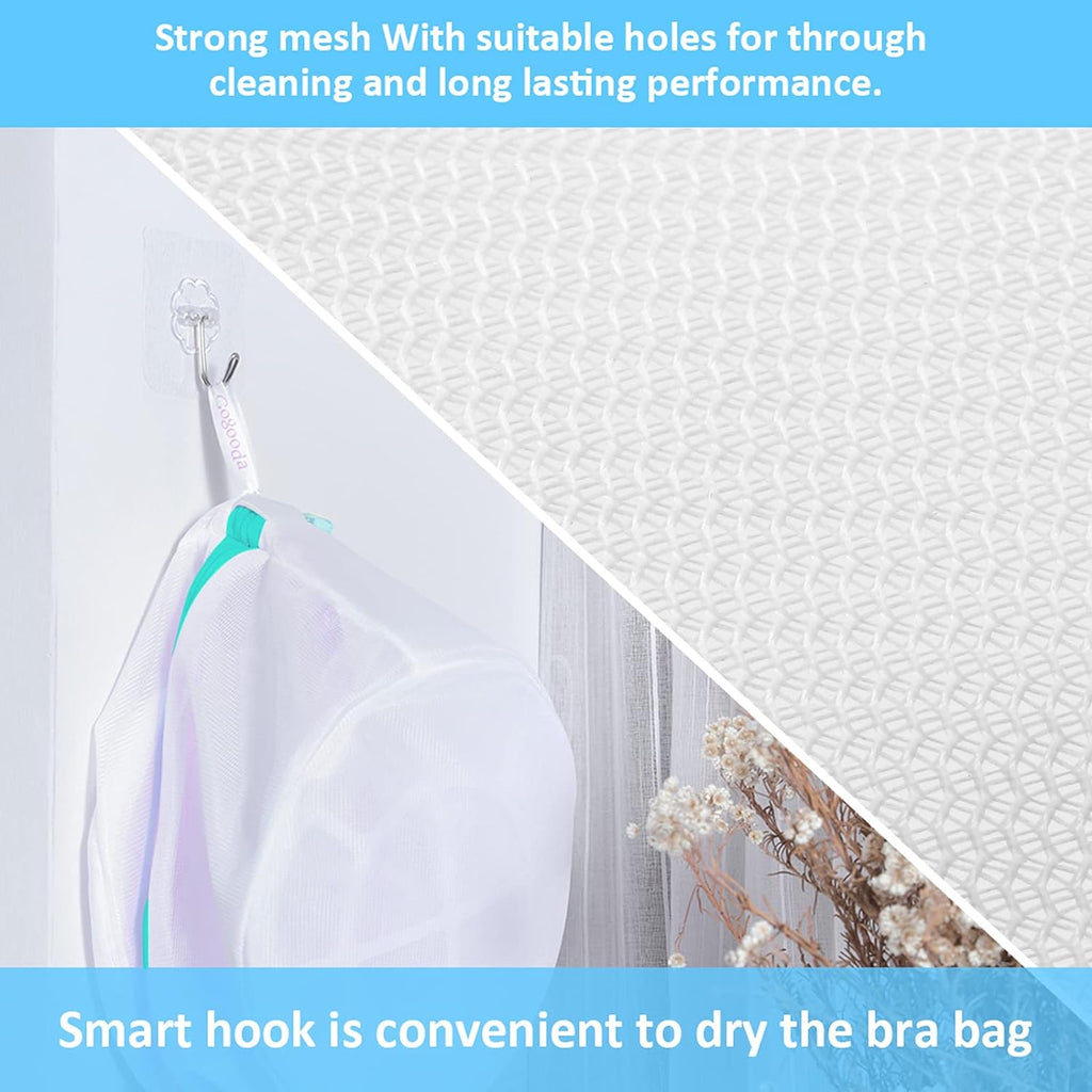 Mesh Laundry Bags for Delicates Durable Protective Wash Bags | Bra Wash Bag Travel Storage Bags for Intimates Lingerie, 4PCS (6.5 * 8In)