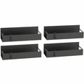Metal Magnetic Spice Rack for Refrigerator Black, 4 Pack | Magnetic Shelves Heavy Duty for Fridge in Kitchen, Seasoning Storage Organizer, for Oven Washer and Dryer, for Heavier Items