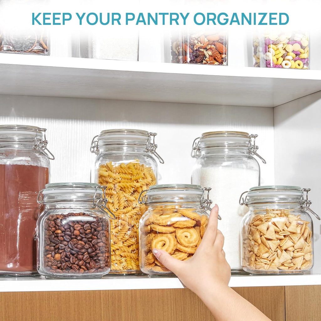 78 Oz Airtight Glass Food Storage Jars -3 Pack