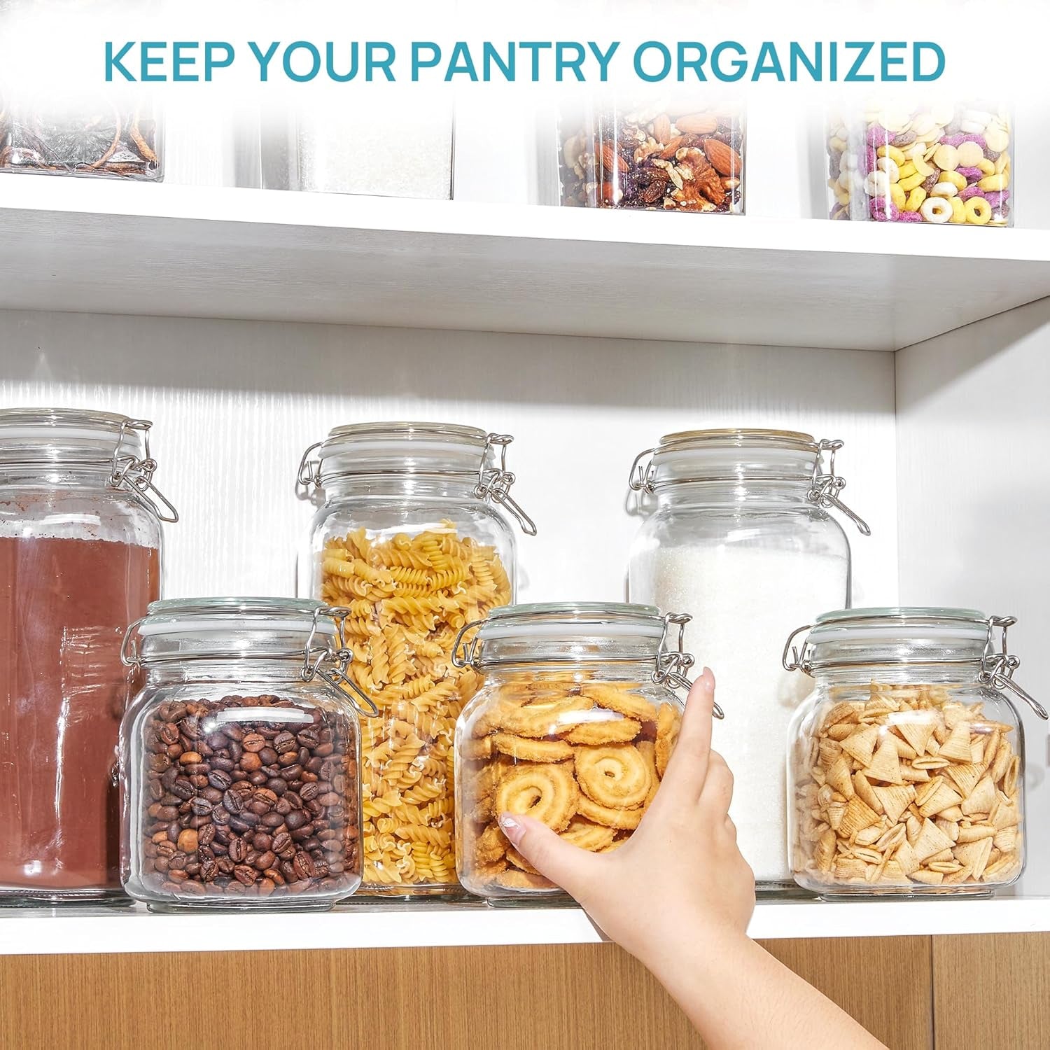 78 Oz Airtight Glass Food Storage Jars -3 Pack