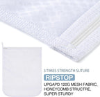 3 Pcs Durable Honeycomb Mesh Laundry Bags for Delicates 12" X 15" (3 Medium)