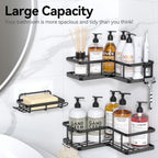 3-Piece Adhesive Corner Shower Caddy 