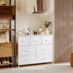 Fabric Storage Dresser With Multiple Drawers