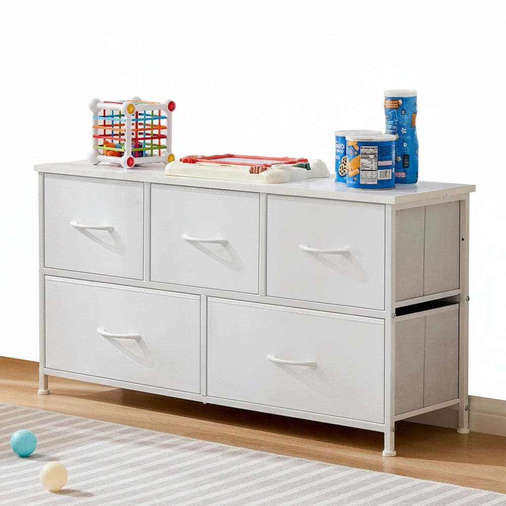 Fabric Storage Dresser With Multiple Drawers