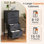 Portable 4-Drawer Fabric Storage Dresser