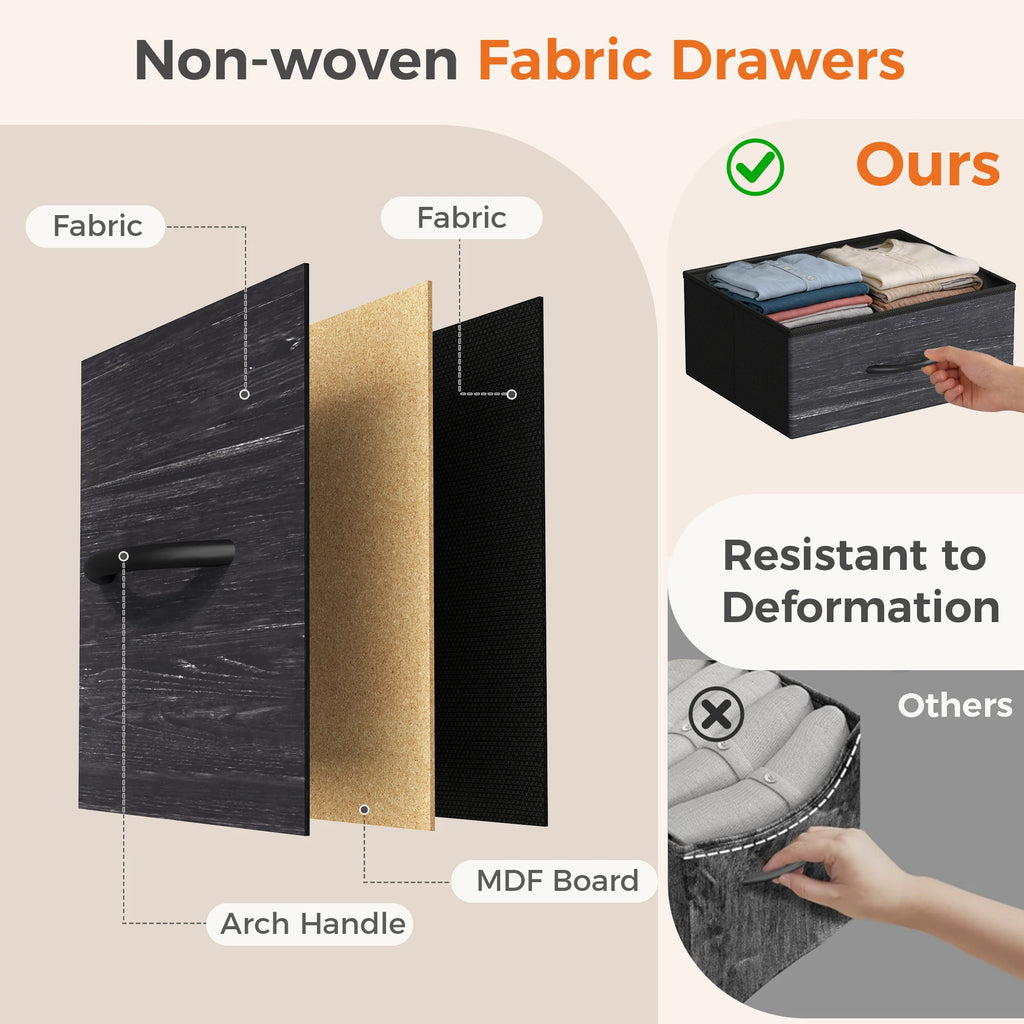 Portable 4-Drawer Fabric Storage Dresser