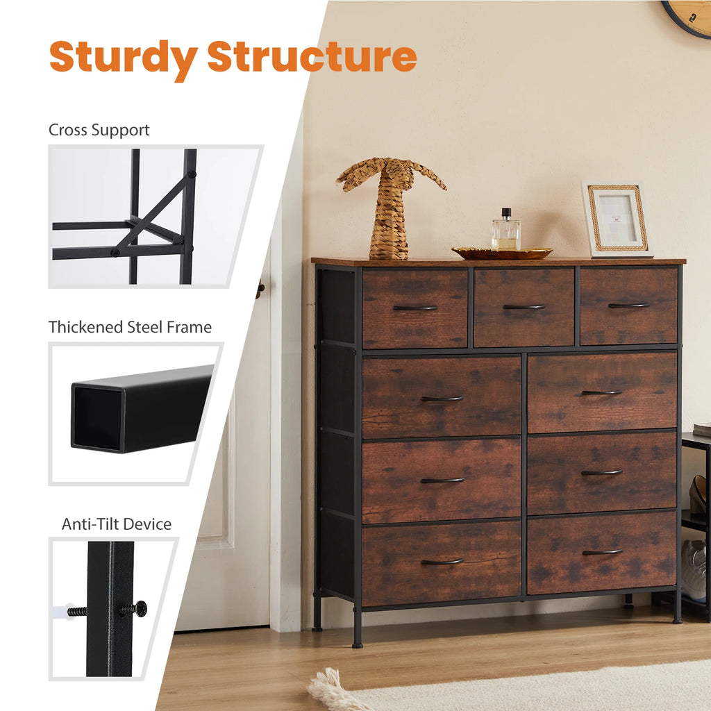 Fabric Storage Dresser With Drawers