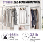 Clothes Wardrobe Closet with Shelves & Dustproof Cover
