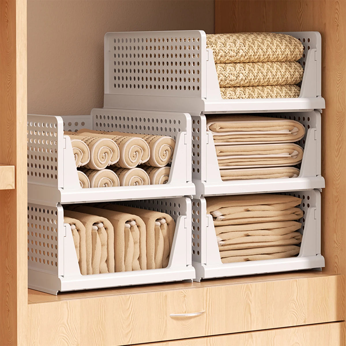 ClosetJoy Stackable Storage Basket