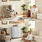 Fabric Storage Dresser With Multiple Drawers