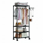 ClosetJoy Portable Wardrobe with Shelves & Hanging Rack