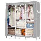 Clothes Wardrobe Closet with Shelves & Dustproof Cover