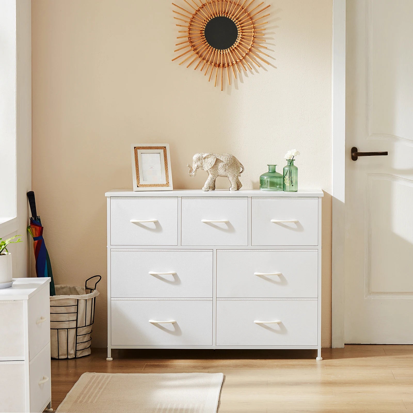 Fabric Storage Dresser With Multiple Drawers