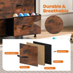 Fabric Storage Dresser With Drawers