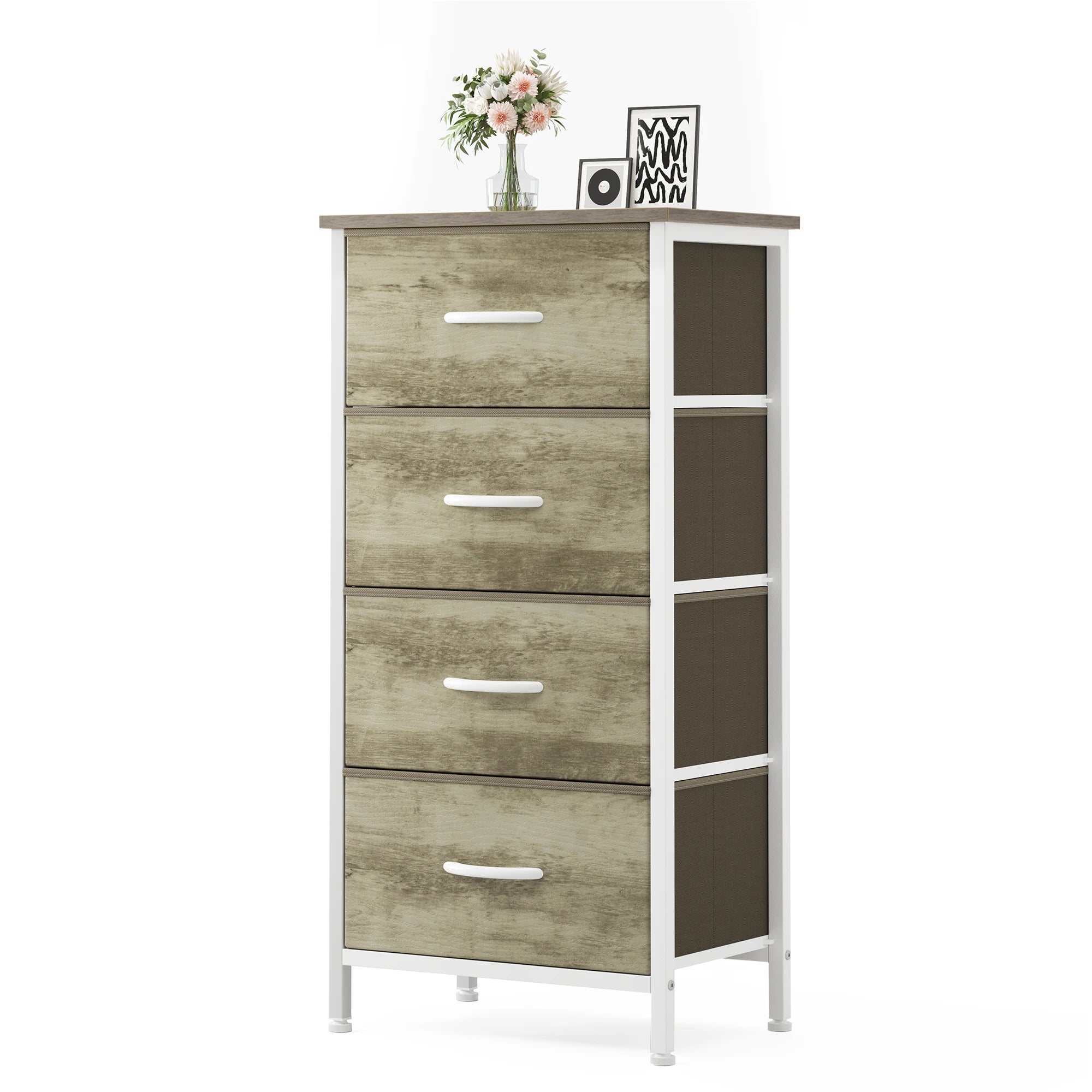 Portable 4-Drawer Fabric Storage Dresser