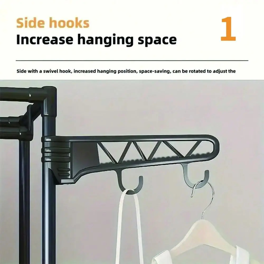 ClosetJoy Portable Wardrobe with Shelves & Hanging Rack