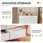 Fabric Storage Dresser With Multiple Drawers