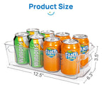 8Pcs Clear Refrigerator & Pantry Organizer Bins