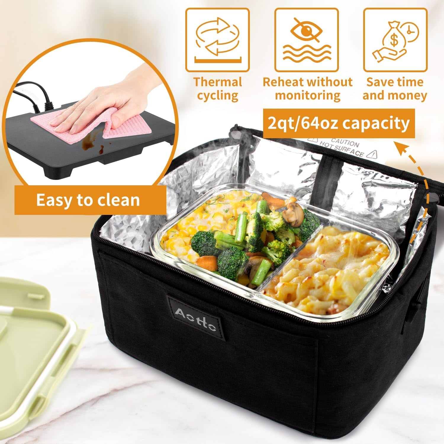 Portable Electric Lunch Box Food  Warmer-Car, - 1 Office & Travel