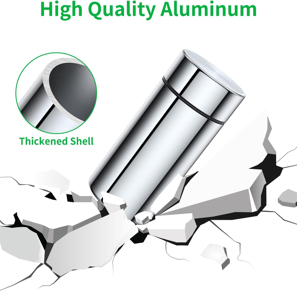 Portable Aluminum Storage Jar 3-Pack,Airtight Smell Proof Container, Metal Waterproof Small Bottle Multipurpose Container for Coffee & Teas, Herb Spices Container Screw-Top Lid Lock Odor