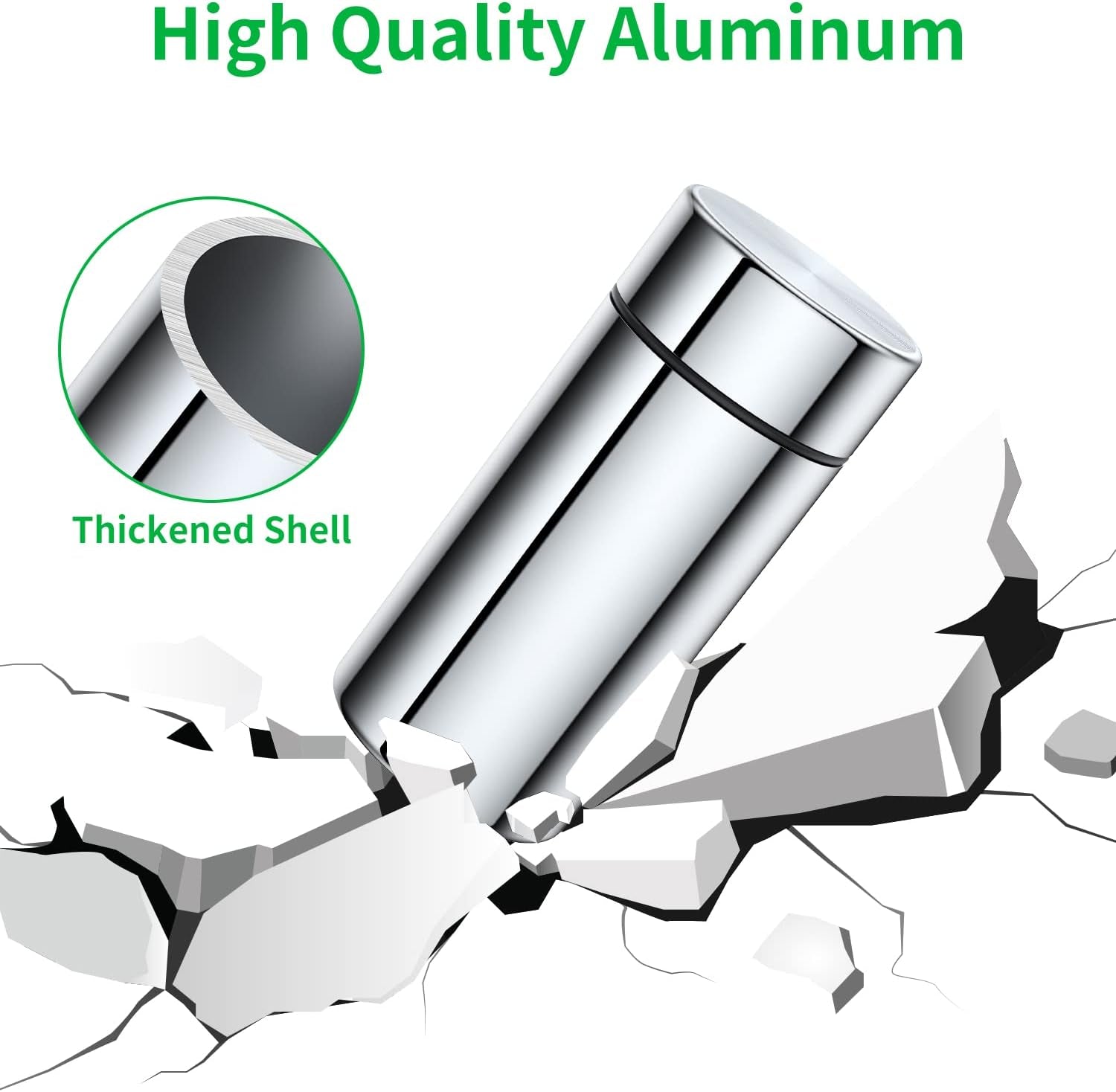 Portable Aluminum Storage Jar 3-Pack,Airtight Smell Proof Container, Metal Waterproof Small Bottle Multipurpose Container for Coffee & Teas, Herb Spices Container Screw-Top Lid Lock Odor