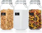 78 Oz Airtight Glass Food Storage Jars -3 Pack