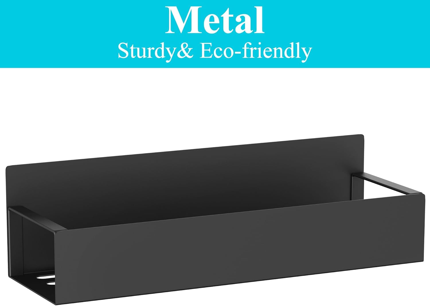Metal Magnetic Spice Rack for Refrigerator Black, 4 Pack | Magnetic Shelves Heavy Duty for Fridge in Kitchen, Seasoning Storage Organizer, for Oven Washer and Dryer, for Heavier Items