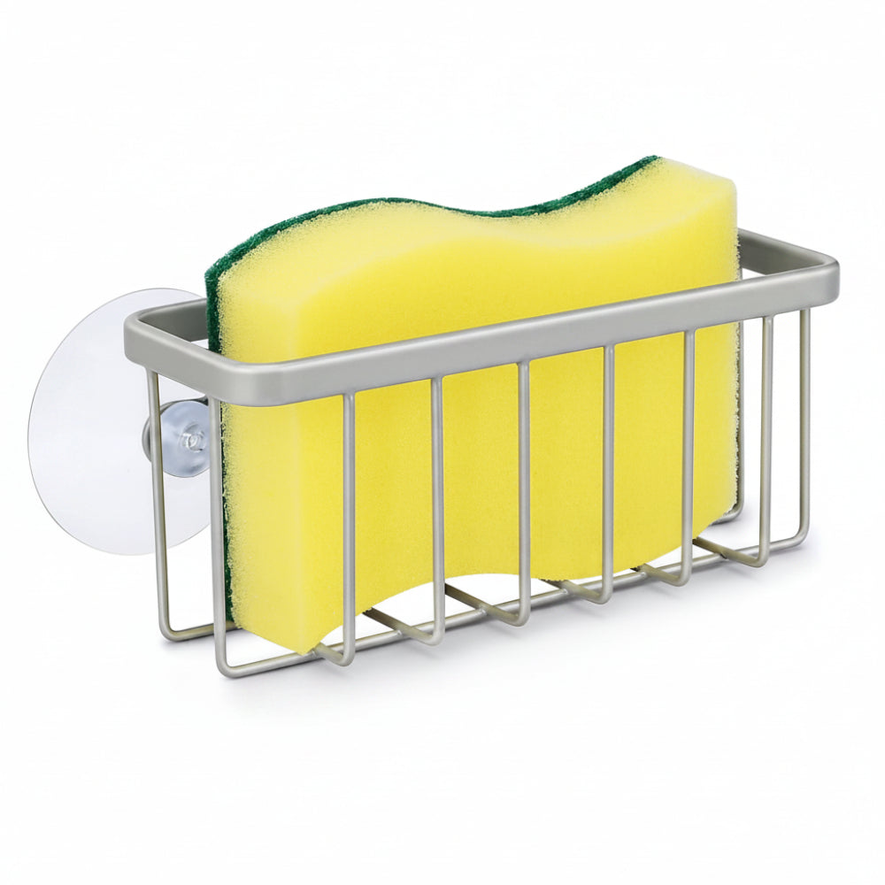 Sponge Holder for Kitchen Sink, Kitchen Sink Caddy -Mat Silver | Dish Soap Holder,Kitchen Sink Organizer for Sponge, Brushes, Stoppers and Scrapers Storage Accessories