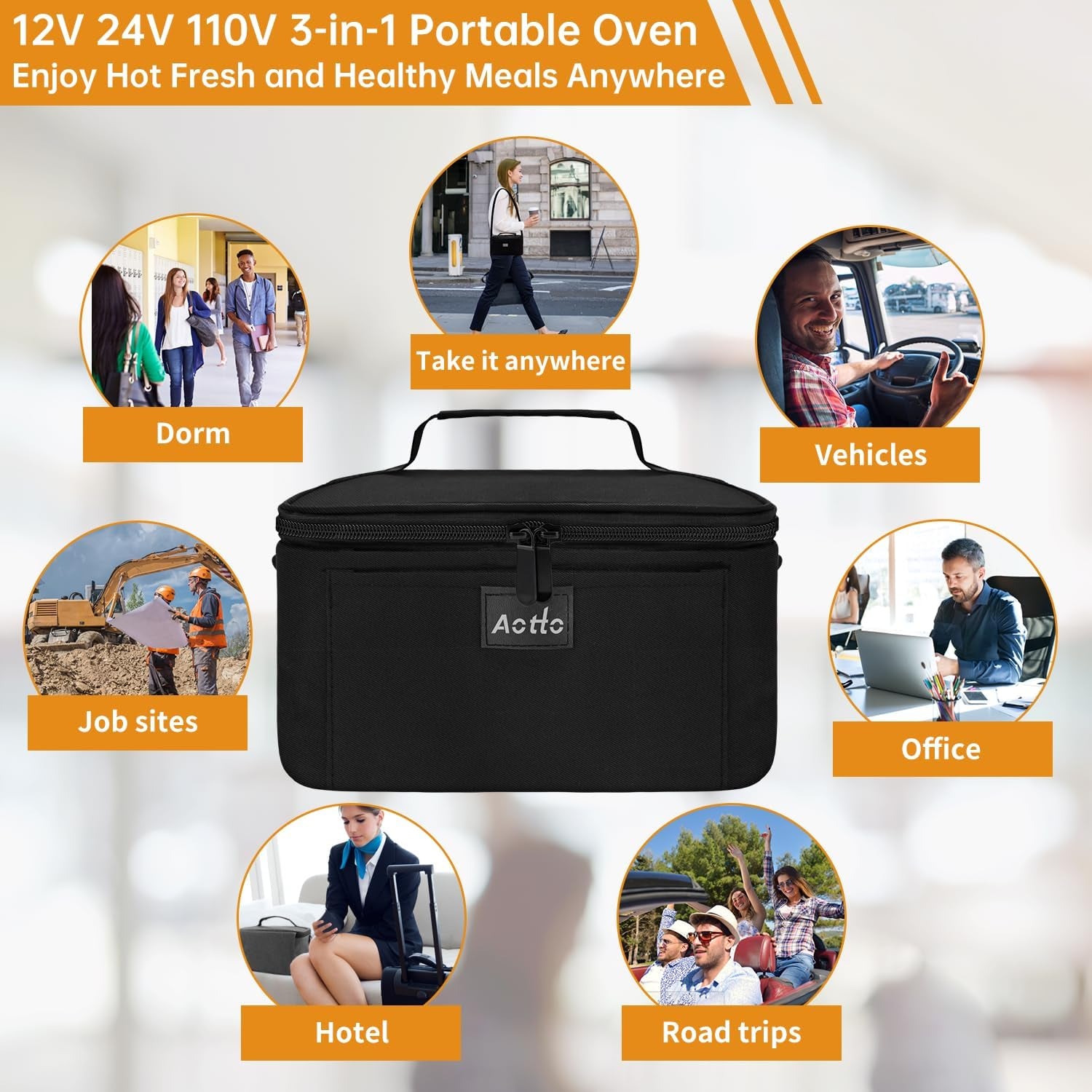 Portable Electric Lunch Box Food  Warmer-Car, - 1 Office & Travel